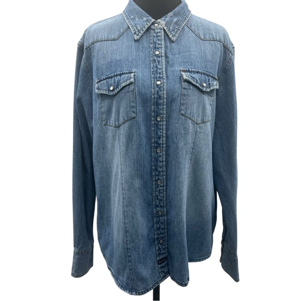 Vintage 90s Duck Head Denim Button-Up Shirt
